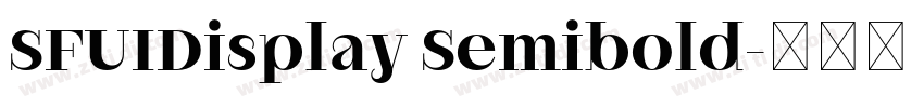 SFUIDisplay Semibold字体转换